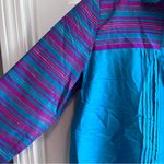 Thai Silk Vibrant Blue and Purple Shirt XL Photo 3