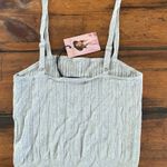 Sincerely Jules  Gray Ribbed Tank Top, Size S, NWT Photo 2