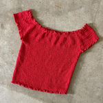Brandy Melville red off the shoulder top Photo 0