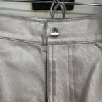 WAYF Metallic Leather Faux Leather Midi Skirt size Small High Waisted 5 Pocket Photo 3