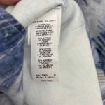 Karen Kane Blazer Jacket Womens Large Blue White Cotton Tropical Leaf Print Photo 8