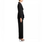 Aidan Mattox by Adrianna Papell Bow Trim Jumpsuit In Black Size 8 Photo 4