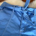 Gianni Bini Solid Blue Belted High Waisted Shorts Photo 1
