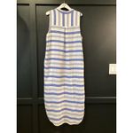 Red Carter  Avi linen blend stripe Maxi Cover Up Dress M size 8 Photo 3