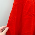 ZARA  Reddish Orange Short Sleeve Button Down Tie Mini‎ Dress Size XS Photo 7