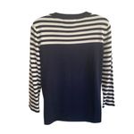 Alfred Dunner Women Striped Sparkle Beaded 3/4 Sleeve Pullover Sweater Petite PS Blue Size undefined Photo 3