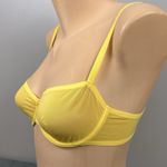 Out From Under Urban Outfitters Yellow Balconette Bra 32B Underwire Mesh Sheer Photo 3