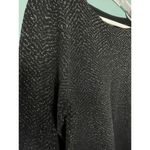 Chico's Gray Shine Sweater Silver Metallic Shimmer Plush Pullover Size 3 US XL Photo 3
