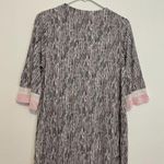 SIMPLY VERA VERA WANG 1/2 Sleeve "Maxi" Caftan Gray White Long Nightgown Pajamas Size M Photo 14