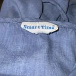 Vintage Smart Time Blue Embroidered Snap Down With Pockets House Coat 1 Photo 9