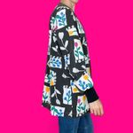 Cherokee Vintage 90’s Floral Abstract Art Paint Shirt Photo 4