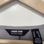 Lands' End  Womens Blouse Plus Size 22W Gray Chiffon Button LS Lightweight Preppy Photo 8