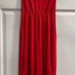 Loveappella  Red Strapless Asymmetrical Dress - Small - EUC Photo 0
