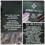 Ronni Nicole  Ruffle Sleeve Shift Dress Purple Plum Plaid Women's Size XL Photo 10