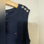 Tommy Hilfiger  | Navy Blue Ruffle Bottom Shift Dress | Size Small Photo 4