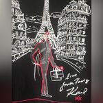 Karl Lagerfeld  Black and Red Paris Graphic Sweater Photo 4