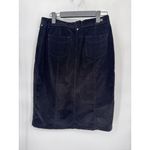 Woolrich Western Corduroy Midi Skirt Womens 8 Black Cotton Pockets Photo 8