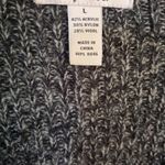 Style & Co Black and Gray Knit V Neck Dress Size Large Photo 4