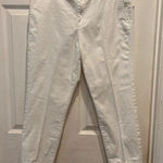 Nautica  Pants Womens 12 White Twill Chino‎ Tencel Ankle Trouser Casual Nautical Photo 0