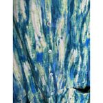 LOGO By Lori Goldstein LOGO LORI GOLDSTEIN Blue Green Watercolor Mother Of Pearl Button Up Cardigan 1X Photo 3