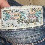 GRACE IN LA Jeans Straight Cropped Embellished Size 27 Photo 4