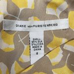 Diane Von Furstenberg  Silk Sleeveless Floral Midi Dress Women’s Taupe Yellow Photo 6