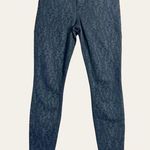 Current/Elliott Black Antique Lace Brocade Print Ankle Skinny Jeans Size 30 Photo 0