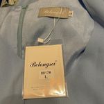 BRAND NEW Bell Sleeve V Neck Lined Dress Size L Blue Size L Photo 5