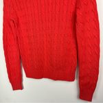 Ralph Lauren  Sport Womens Cable Knit Sweater Sz Small Coral Orange Cotton Photo 11