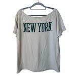Hollister Oversized Off Shoulder New York Graphic Tee - Small Photo 1