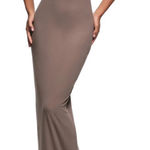 SKIMS  Brown Soft Lounge Tube Ribbed Stretch Maxi Dress Women’s Sz S Photo 0