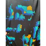 BCBGMAXAZRIA Womenâ 6 Abstract Paint Blue Blouson Dress Cowl Neck Business Photo 10