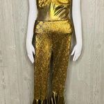 Costume Culture  Franco disco 70s diva Halloween costume cosplay gold jumpsuit sm Photo 0