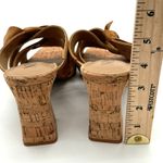 NYDJ Loreri Suede Leather Tan Cork Mule Block Heel Casual Sandals Size 9 Photo 3