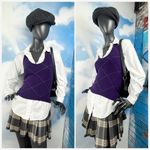 Rampage  Y2K purple argyle halter sweater vest Photo 1