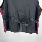 Koret Red Black Purple velvet gold metallic trim Women's 18 plus size vest VTG Photo 8