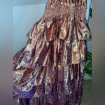 Love Shack Fancy  Bexlie Halter Dress Gown Pink Orchid Gold Maxi‎ Formal, Size XS Photo 6