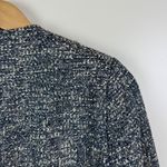 ZARA  Basic‎ Collection Textured Knit Tweed Blazer Jacket Medium Blue Office Chic Photo 2