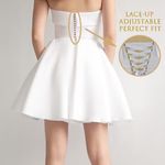 White Satin Dress Size 6 Photo 1