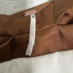 Free People NEW  Verano Mini Dress Brown Ivory Satin Shift Size Medium Coquette Photo 8