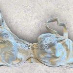 Vintage Mary Jane Lace Detail Underwire Bra Size 38D Yellow Photo 0