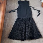JS Collections  Black Strapless Tulle Gown SIZE 8 Photo 0