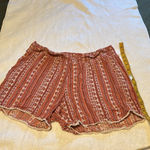 Cato Women's Red Patterned Shorts Photo 3