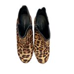 Gianni Bini Leopard Print Pony Hair Leather Trim Heel Booties 7.5M Photo 4