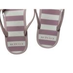 Coach  Landon Jelly Flip Flops Summer Cruise Pink Striped 9B/39 Vacation Yuppie‎ Photo 2