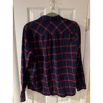 J.Crew Womens 12 Boy Shirt Plaid Long Sleeve Button Down Shirt Blue Red Flannel Photo 7