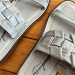 Free People  Winding River Slip-On Flat Quilted Woven Sandals Grey Blue 7.5 Photo 2