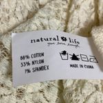 Natural Life  Women's Ivory Cream Floral Lace Boatneck Long Sleeve Shirt Top XS Photo 3