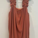 Entro Burnt Orange Ruffle Sleeve Dress Photo 1