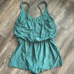 Ellen Tracy Women’s One piece swimsuit Romper Size 12 Sage Green Photo 2